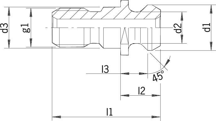 HAIMER Anzugsbolzen ISO 7388II B SK50-M24 Innenkühlung