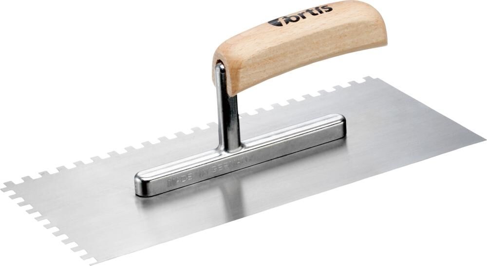 FORTIS Glättekelle 280x130mm gezahnt Alustütze