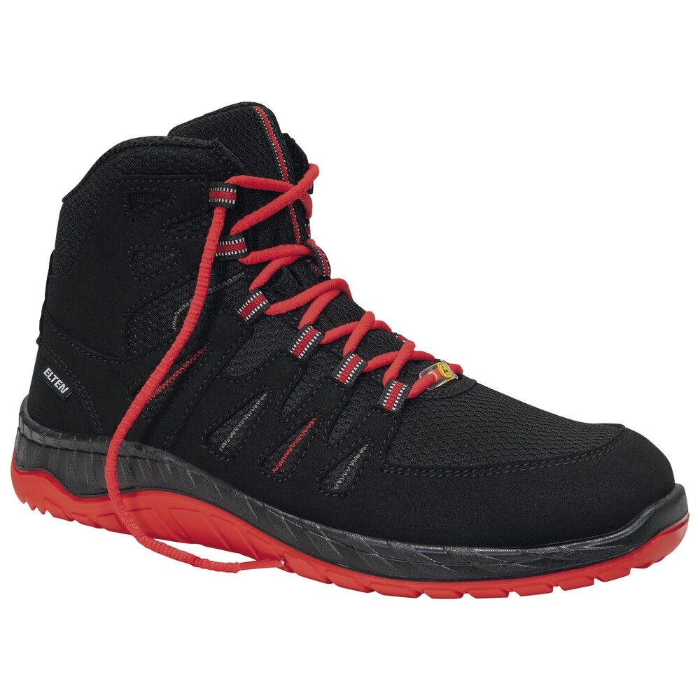 ELTEN Sicherheitsstiefel MADDOX S3 Gr. 42 ESD black-red Mid 769561
