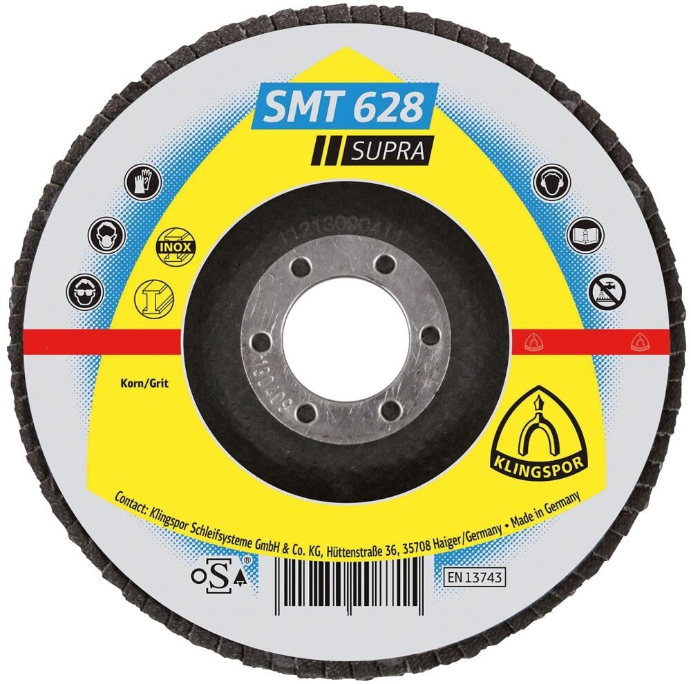 KLINGSPOR Schleifmopteller SMT628 125mm K60 gerade