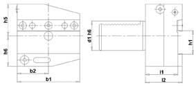 FORTIS VDI Abstechhalter Links AL 40x 26mm