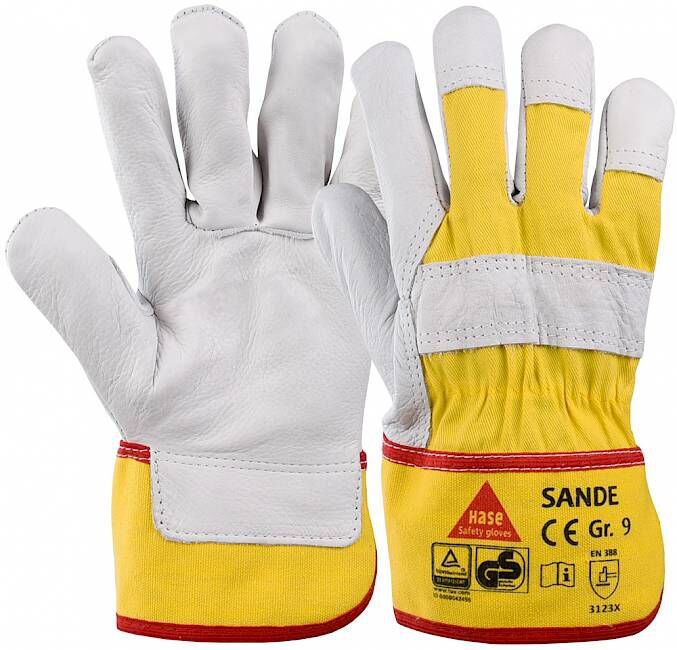 HASE Handsch.Sande Rindleder Gr. 10