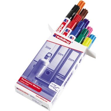 EDDING Permanentmarker 3000 Rundspitze 10er-Pack 1,5-3mm sortiert