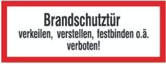 Brandschutzschild Brandschutztür verkeilen Folie selbstklebend