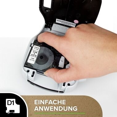 DYMO Schriftbänder schwarz/weiss 1 19mmx7m 45803