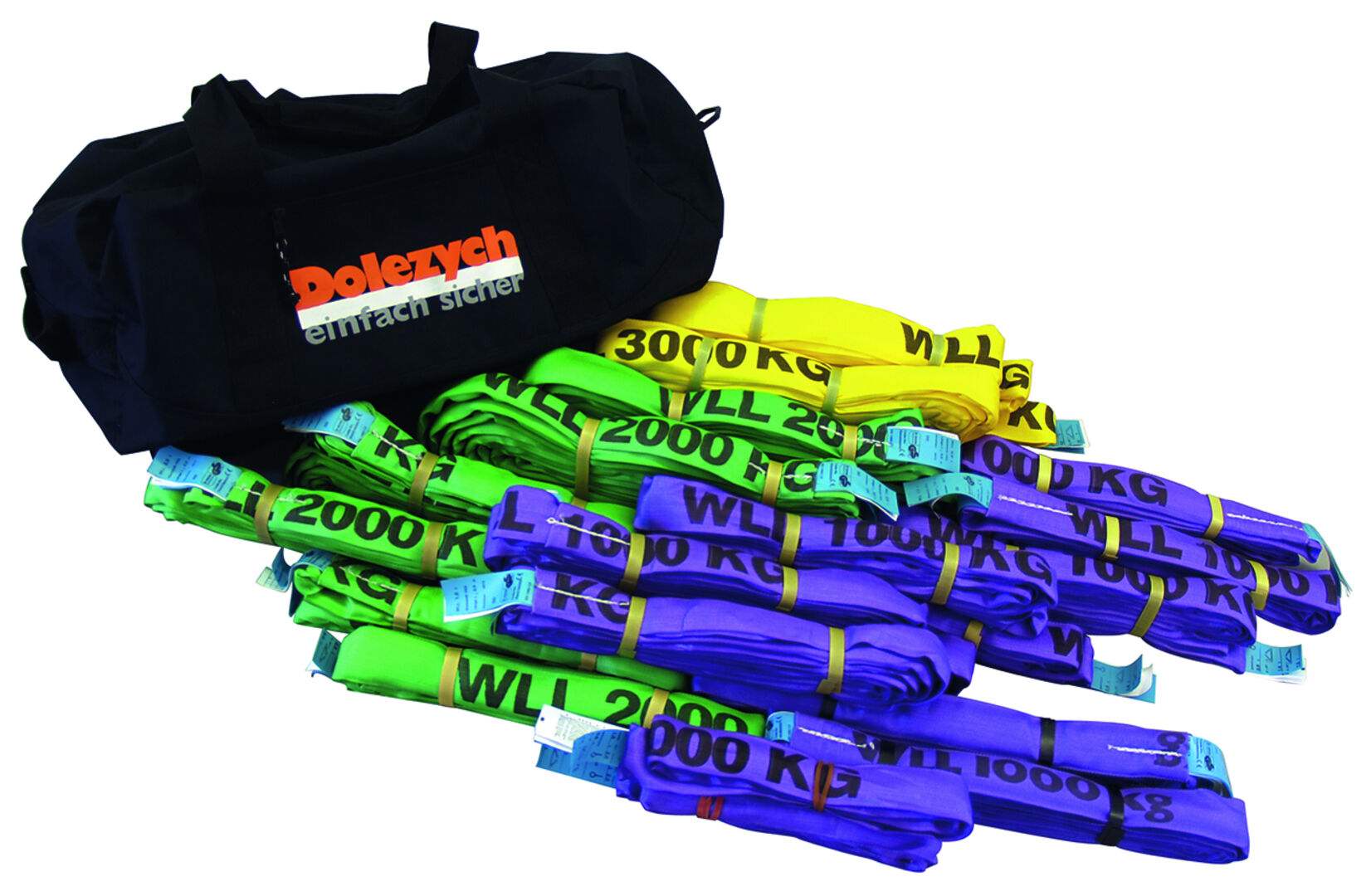 DOLEZYCH Rundschlingen-Paket in Sporttasche 20-teilig DIN EN 1492-2