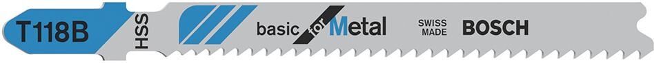 BOSCH Stichsägeblatt Basic for Metal T 118 B 5 Stück