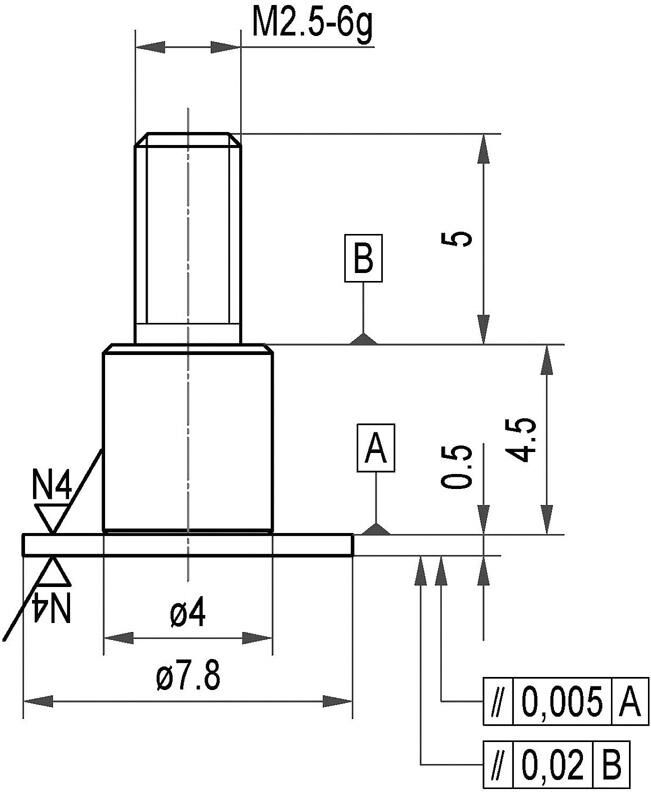 KÄFER Messeinsatz Stahl Teller 7,8x0,5mm