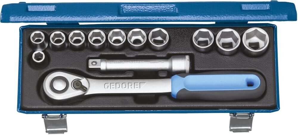 GEDORE Steckschlüssel Set 1/2" 13-teilig sechskant 10-24mm 2545810 No. 19