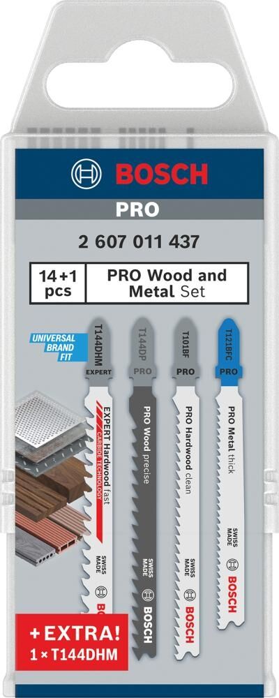 BOSCH Stichsägeblatt-Set 14 + 1-teilig for Wood and Metal