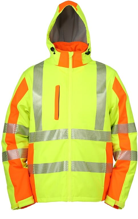 LEICATEX Warnschutz Winter-Softshelljacke Gr. S neongelb/warnorange 490790