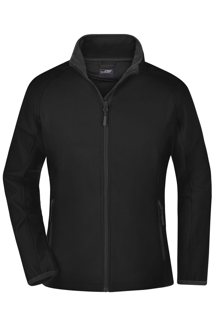 JAMES & NICHOLSON Softshelljacke Gr. L black/black 1129