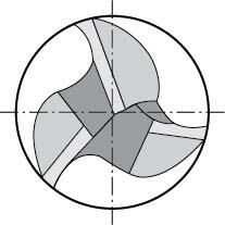 FORMAT Schaftfräser 16,00mm kurz Form B für Aluminium DIN844 HSSE