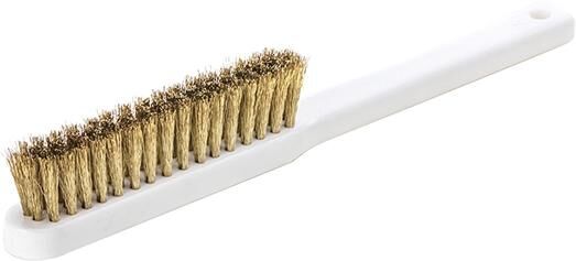 LESSMANN Feinbürste Kunststoff-griff Messing gewellt 0,15mm