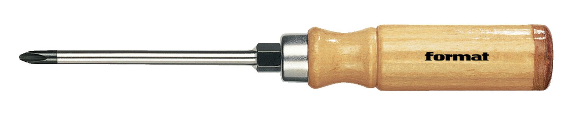 FORMAT Kreuzschlitz-Schraubendreher mit Holzheft PH4