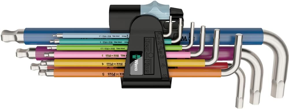 WERA Winkelschraubendreher Set Multicolor rostfrei 9-teilig