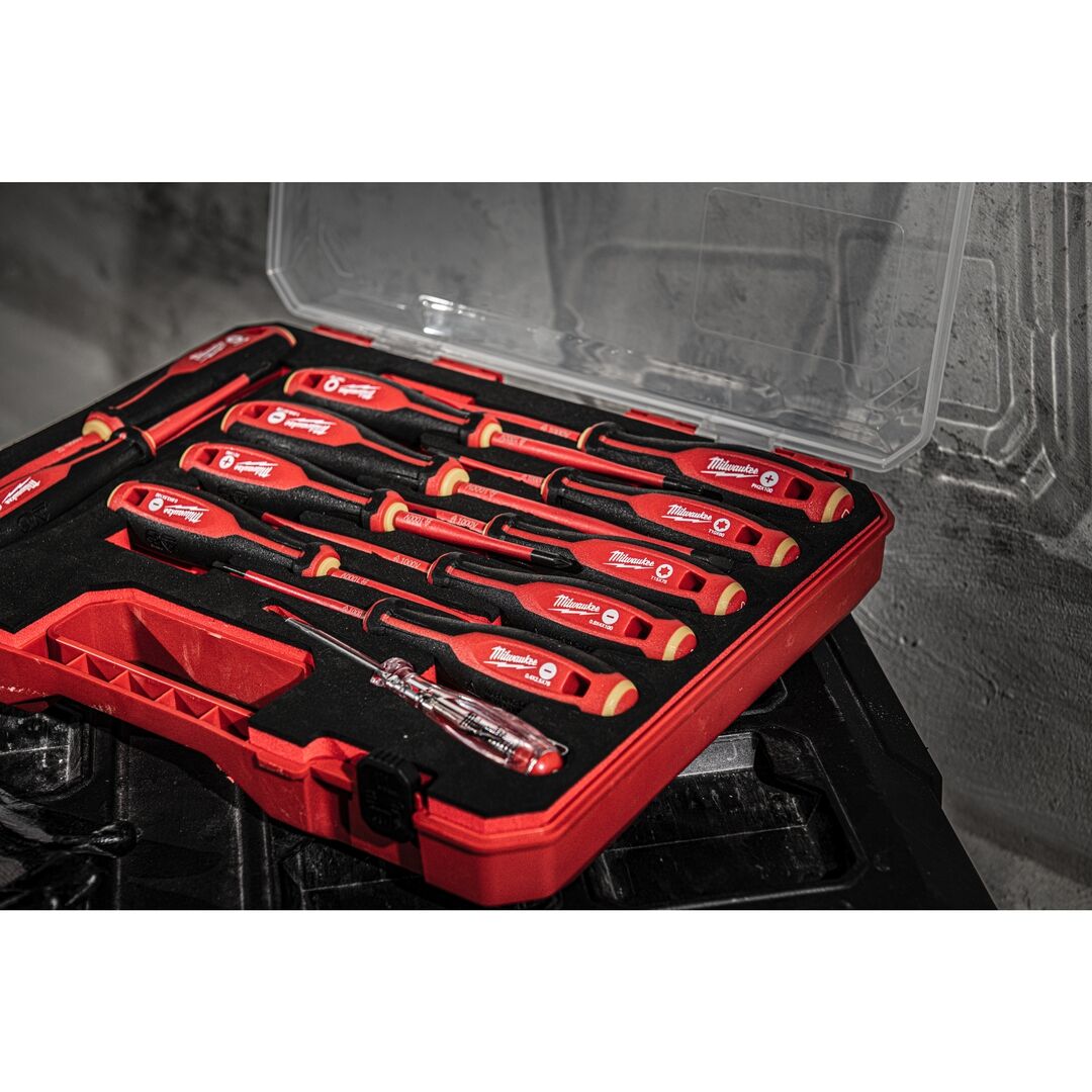 MILWAUKEE Schraubendreher Set VDE PH/PZ/SL/T/Spannungsprüfer Tri-Lobe