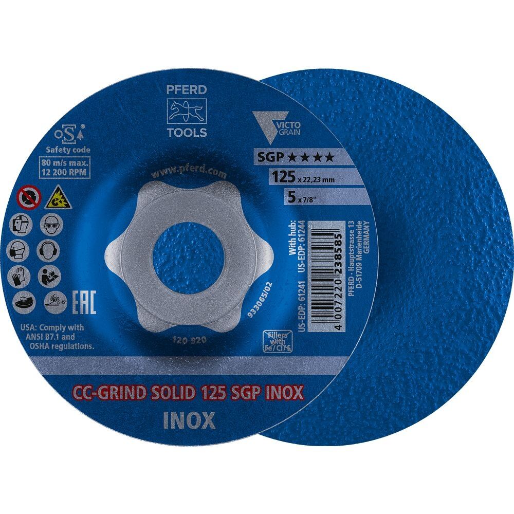 PFERD Schleifscheibe CC-Grind-Solid SGP INOX 125mm