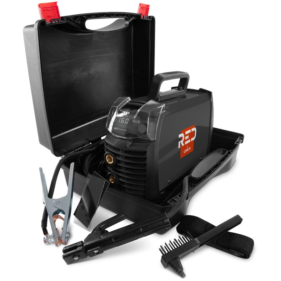 RED by Lorch Elektrodeninverter MMA 160 Pro, mit Massekabeln/E-Halter und Koffer