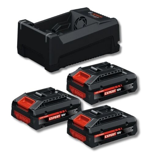 BOSCH Akku-Starter-Set 3xEXBA18V-40, GAL 12v/18V-80