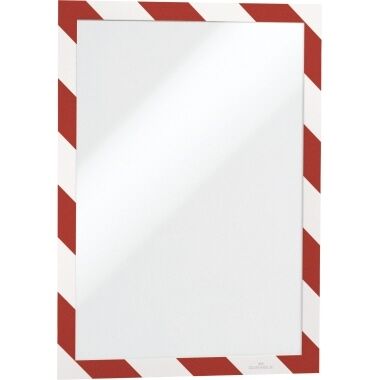 DURABLE Magnetrahmen DURAFRAME SECURITY 4944132 rot/weiß 2 Stück
