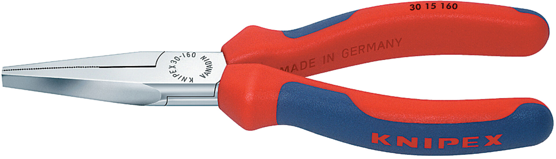KNIPEX 30 15 160 Langbeckzange mit Mehrkohne-Hülle verchromt 160mm