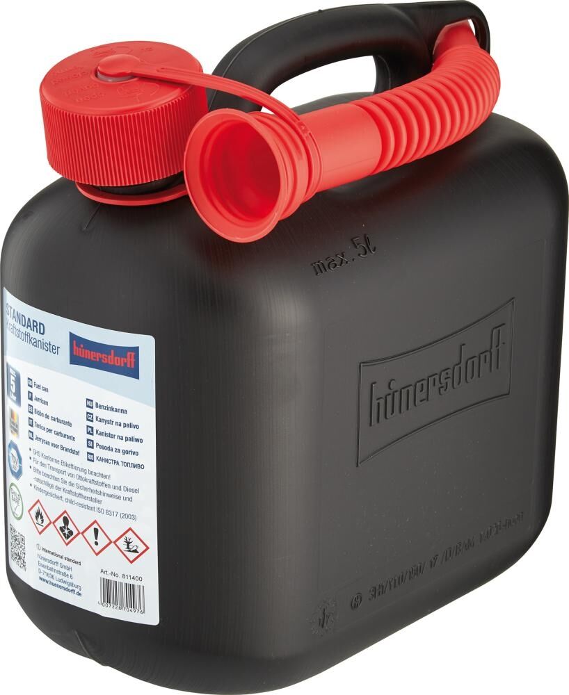 HÜNERSDORFF Benzinkanister Plastik 10L schwarz
