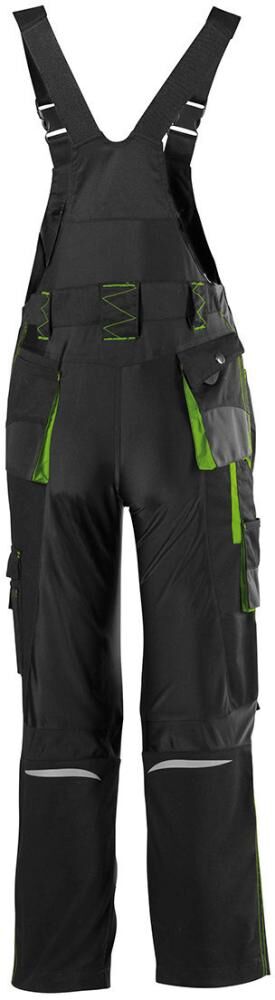 FORTIS Kids Latzhose 24 schwarz/lime Gr. 110-116
