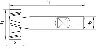 FORMAT T-Nutenfräser 12,5x6,0mm DIN851 AB HSSE