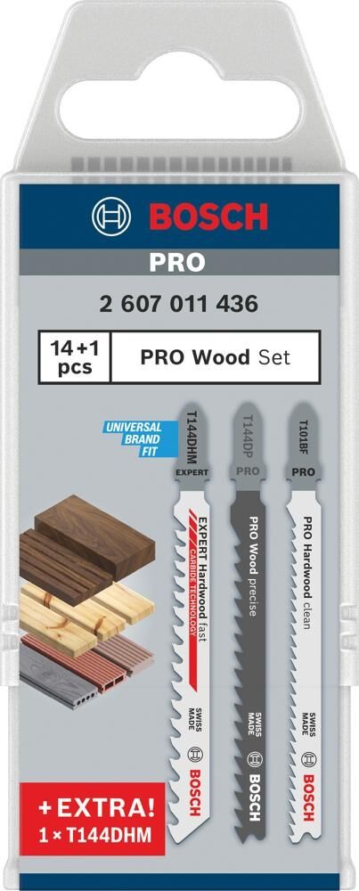 BOSCH Sägeblatt Set Holz 14 + 1-teilig