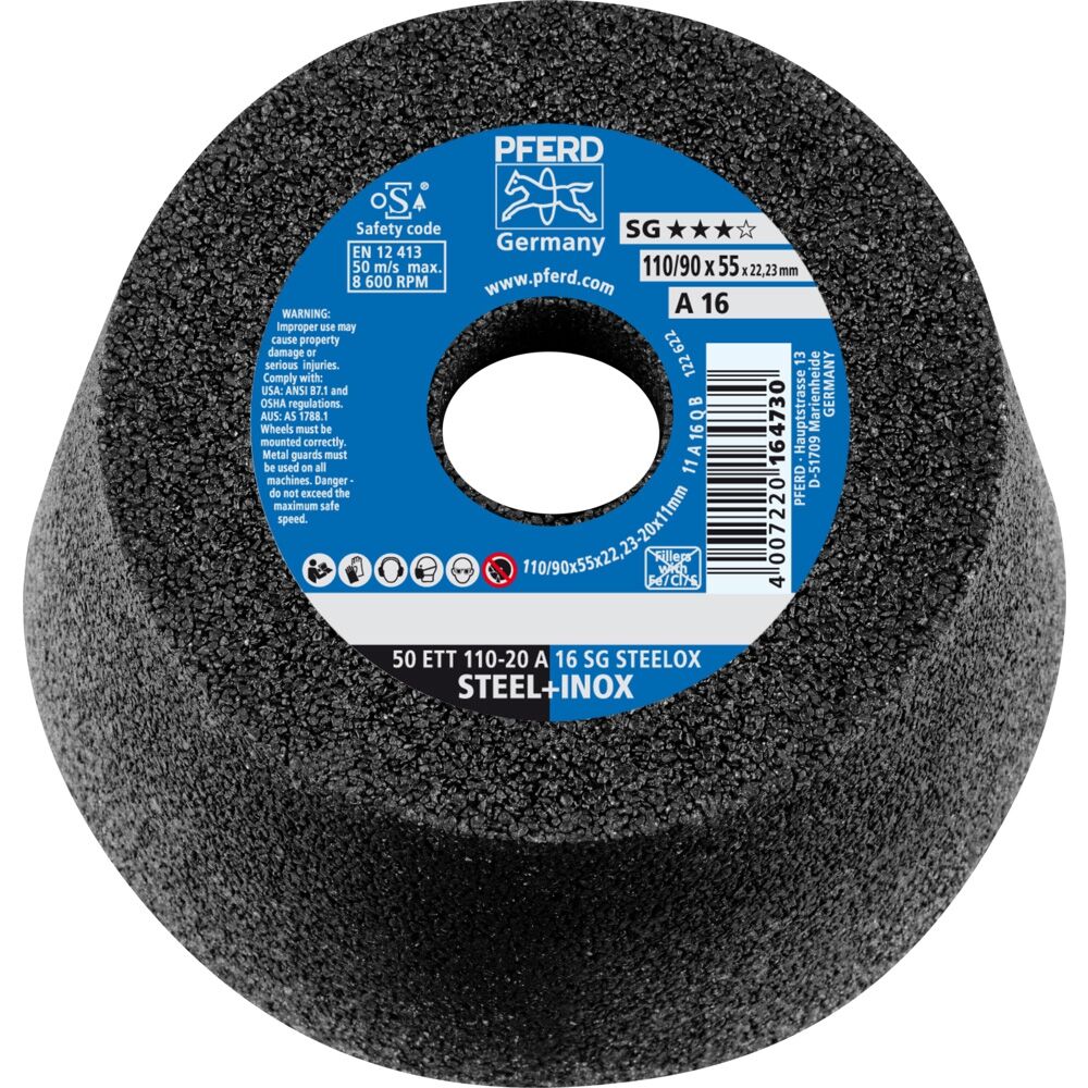 PFERD Schleiftopf 20A16QSG 110x22,2mm Rüggeberg