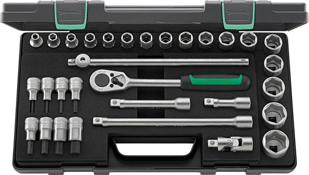 STAHLWILLE Steckschlüssel Set 1/2" 31-teilig 52/54/25/6 KN