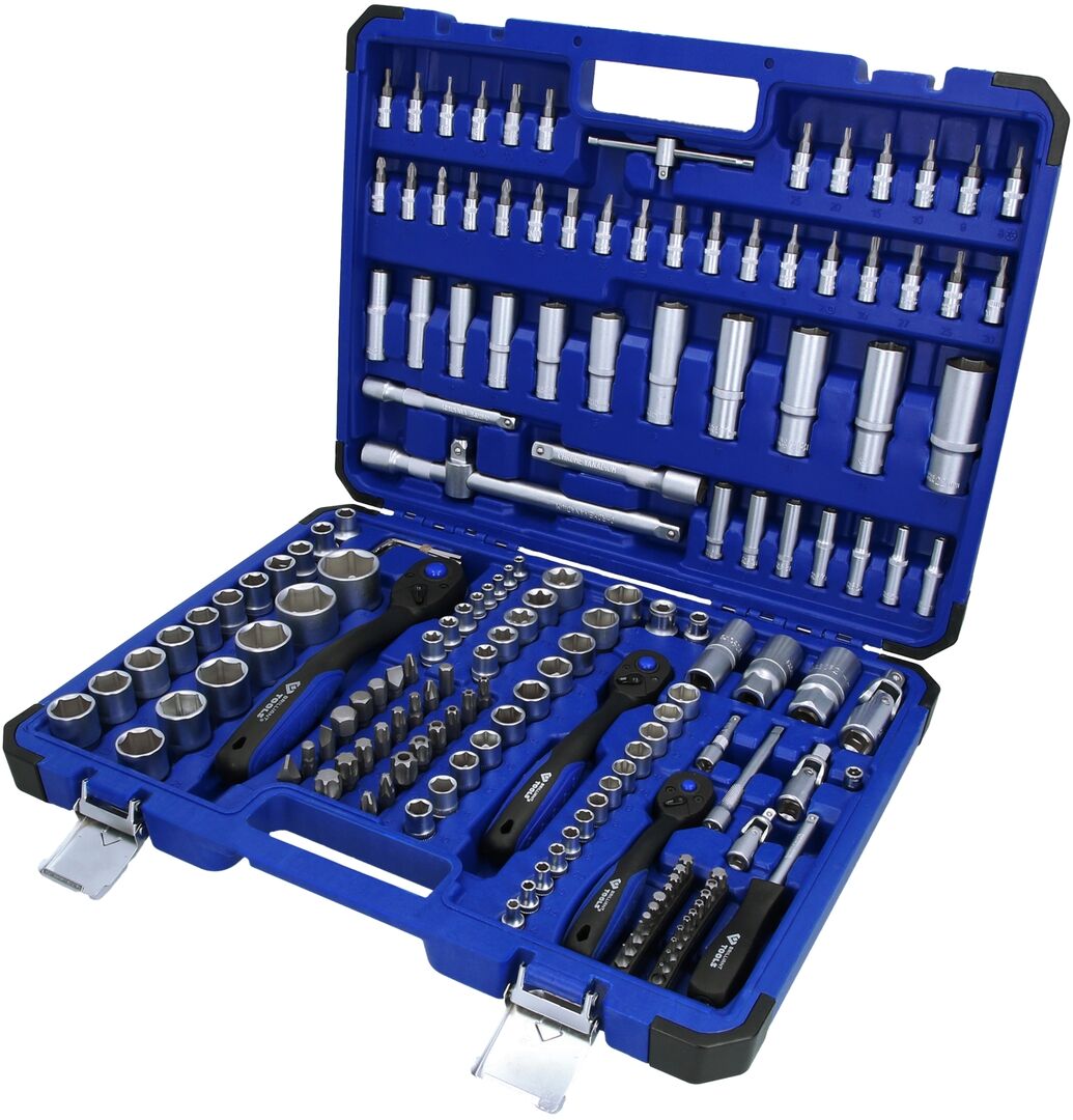 BRILLIANT TOOLS Steckschlüssel Set 1/4" 3/8" 1/2" 172-teilig