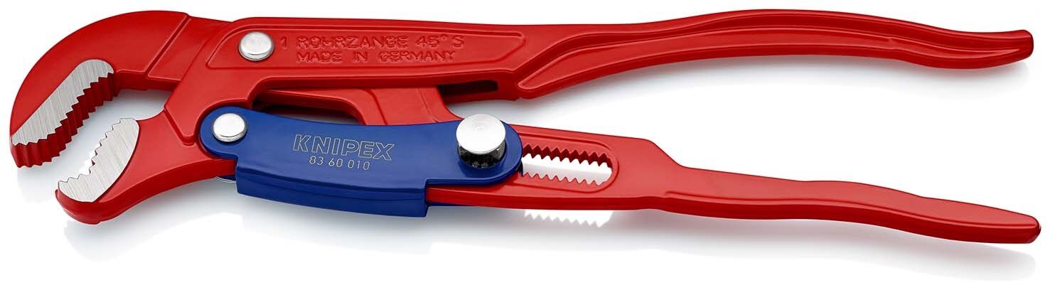 KNIPEX Rohrzange S-Maul Schnelleinsteller 330mm rot pulverbeschichtet 83 60 010