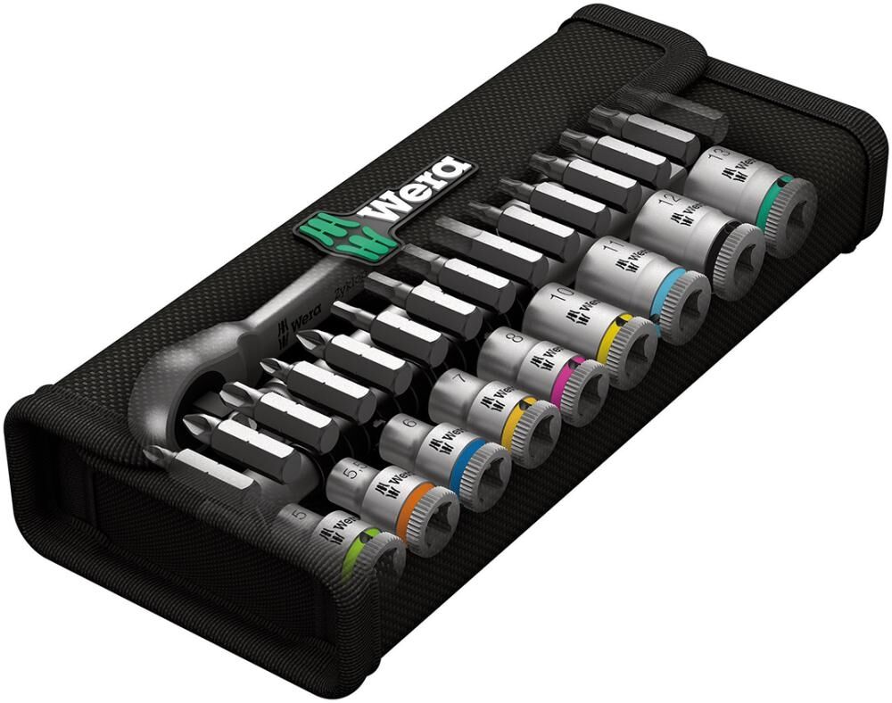 WERA Steckschlüssel Set 1/4" 28-teilig ZYKLOP push