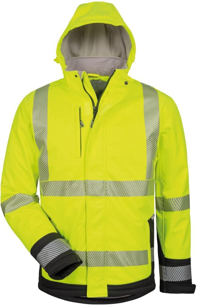 ELYSEE Warnschutz Softshelljacke MELVIN gelb/schwarz Gr. M EN 471/3