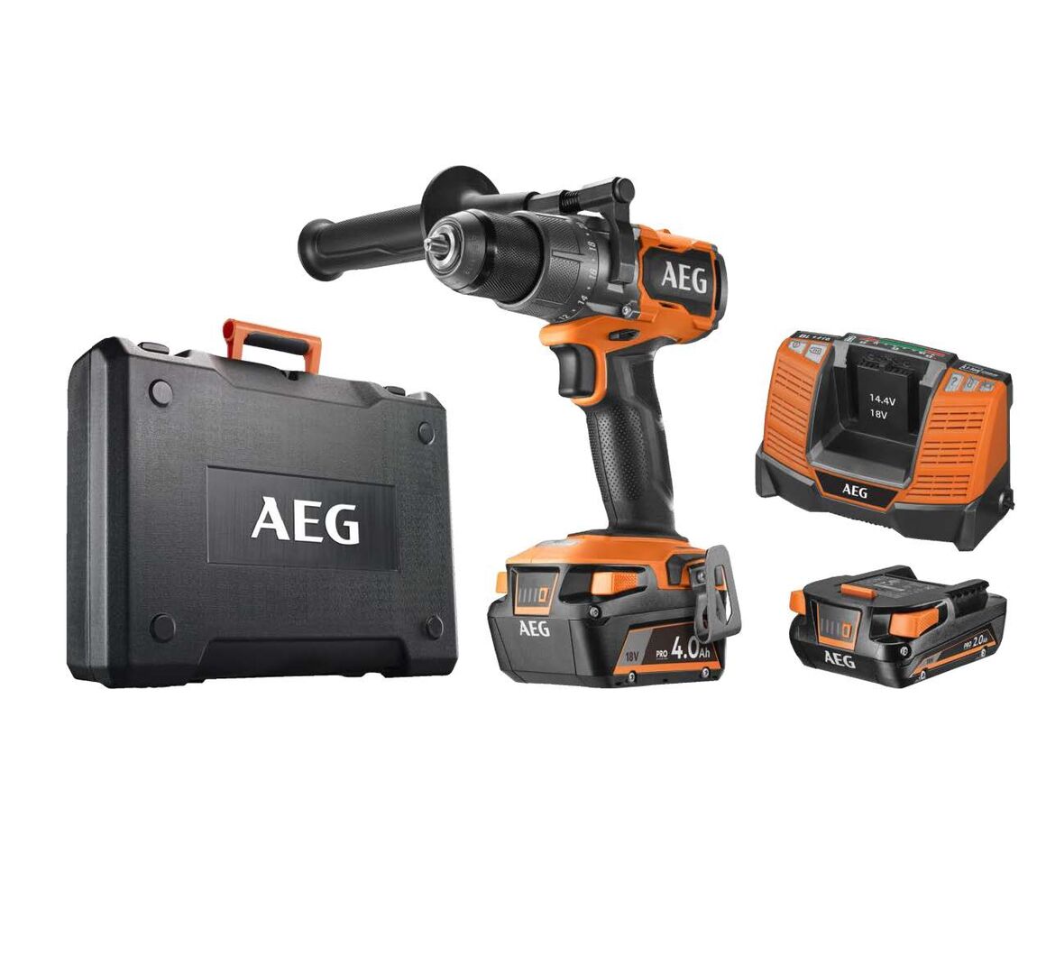 AEG Akku-Schlagbohrschrauber BSB18C3BL X02CPL 1x4Ah 1x2Ah Ladegerät Koffer