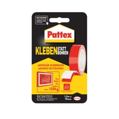 PATTEX Klebeband Kleben statt Bohren 1,5m