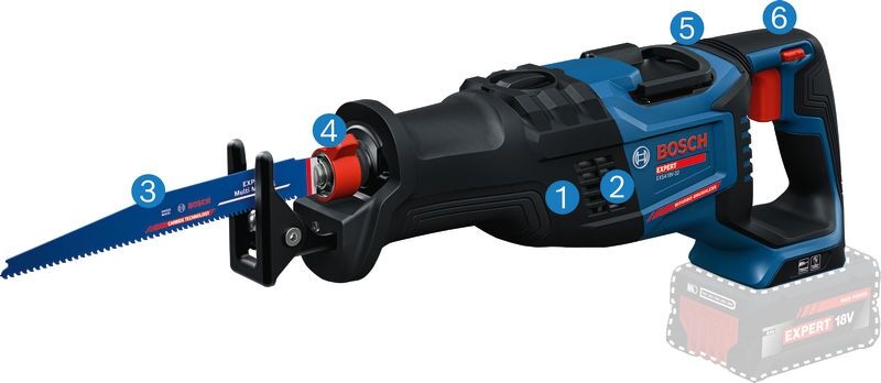 BOSCH Akku-Säbelsäge EXSA18V-32 solo, in L-BOXX