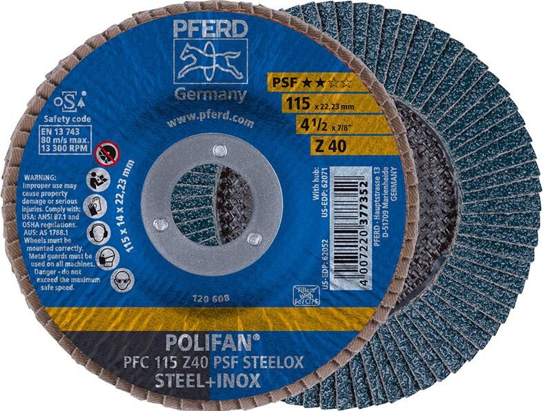 PFERD POLIFAN PFC 115-22 Z 40 Plus