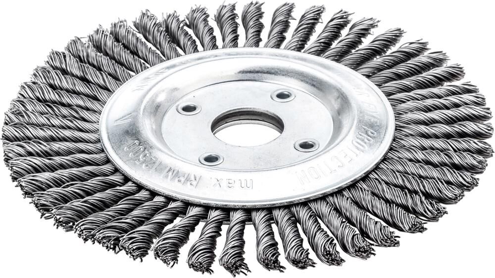 LESSMANN Pipelinebürste Stahldraht 115x6mm gezopft 0,5mm