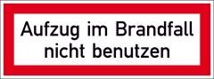 Warnschild Folie Aufzug im Brandfall nicht benutzen 105x297mm