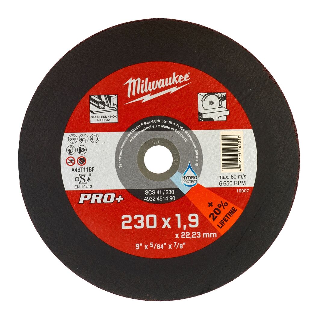 MILWAUKEE Metalltrennscheibe PRO+ INOX 230mm SCS41 1,9mm