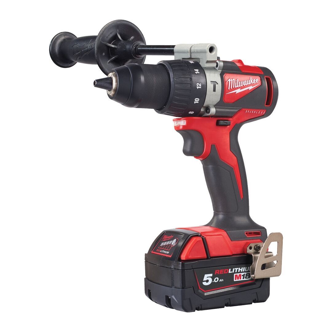 MILWAUKEE Akku-Schlagbohrschrauber M18BLPD2-502X 2x18V 5Ah Ladegerät