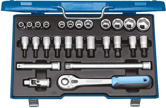 GEDORE Steckschlüssel Set 1/2" 27-teilig sechskant 10-30mm 19 IMU-10 6139750
