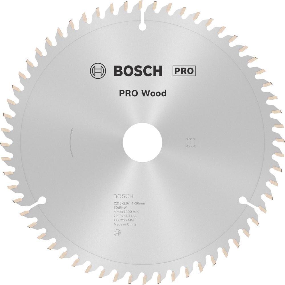 BOSCH Kreissägeblatt Optiline TKB 216x30mm 60WZ/N SB2,0 K&G
