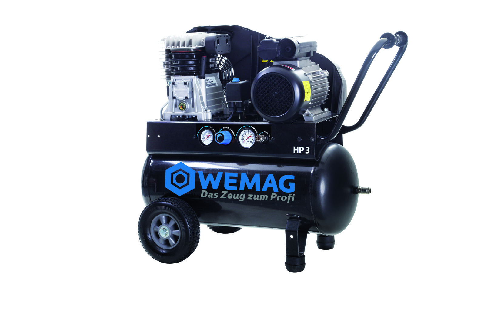 WEMAG Druckluft-Kompressor 420-50 Tech 10bar 50 L Kessel 230V 50Hz fahrbar