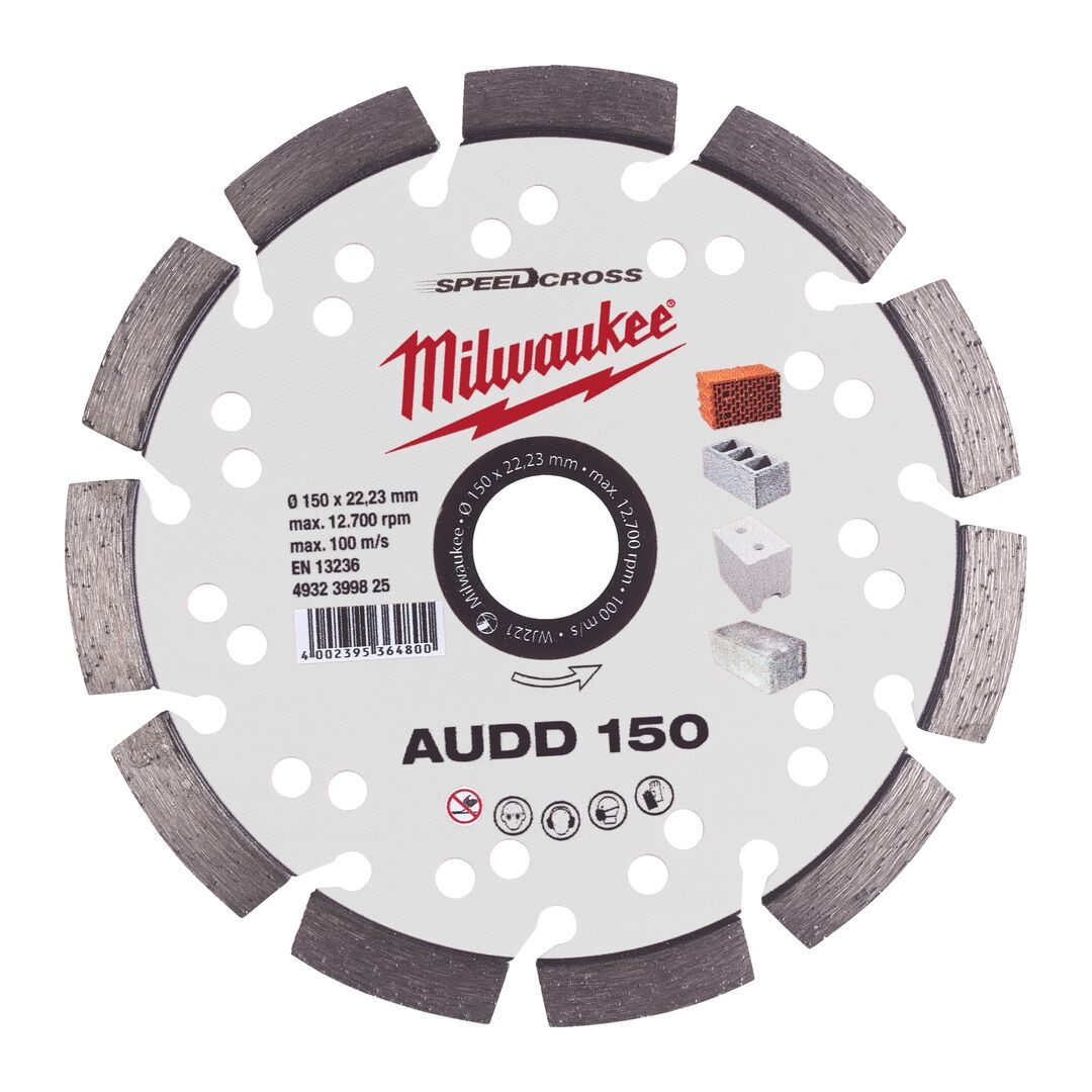 MILWAUKEE Diamanttrennscheibe AUDD Speedcross für abrasive Materialien 150mm