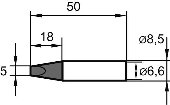 ERSA Lötspitze Ersatz meißelförmig 5,0mm SB