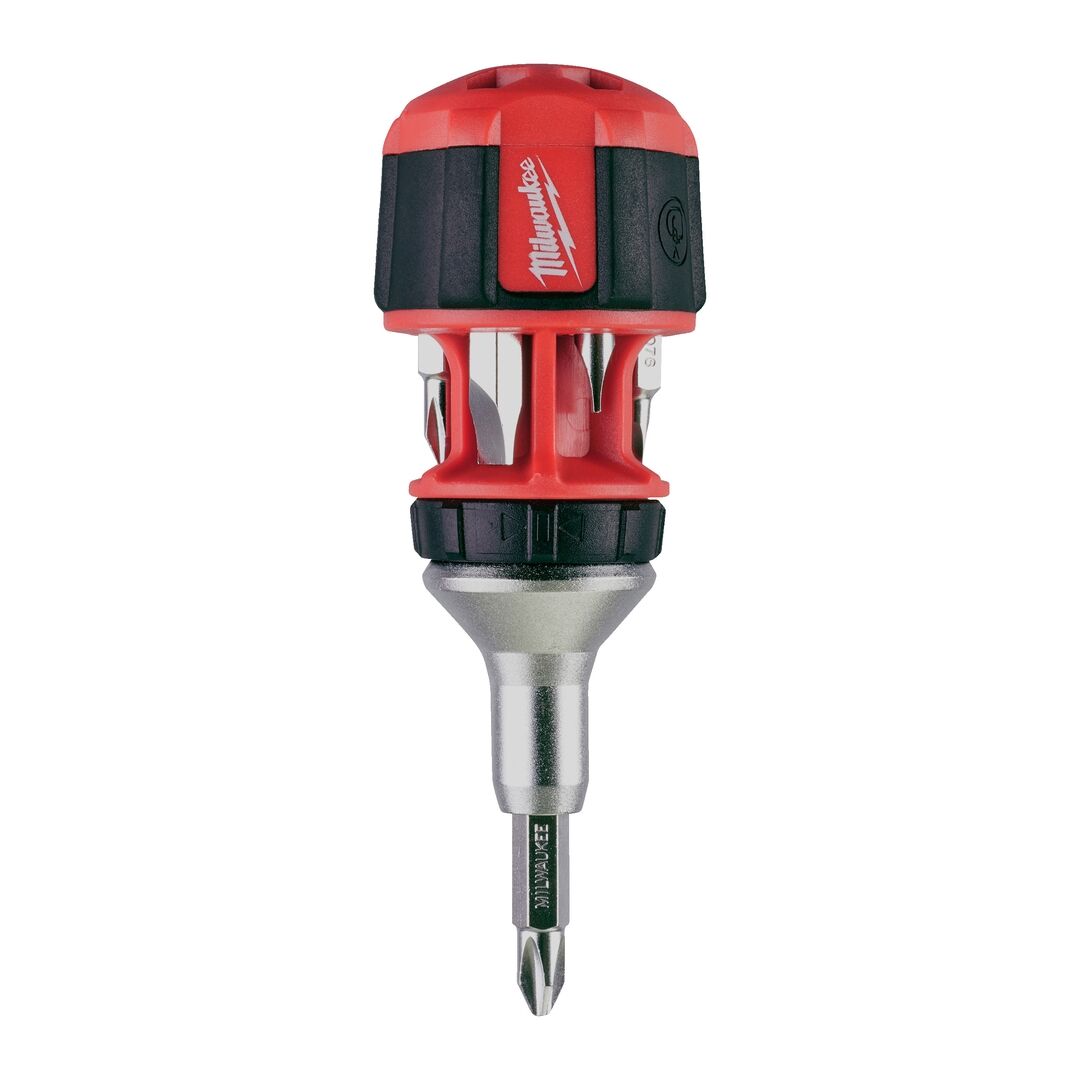 MILWAUKEE Schraubendreher mit Ratsche Stubby inkl. 7 Bits PH/PZ/TX/SL